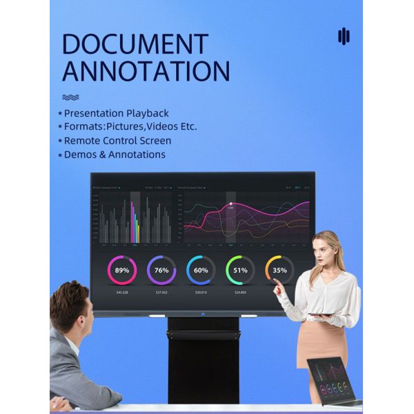 Touch Screen TV 75 Inch Conference Interactive Flat Panel 3840X2160