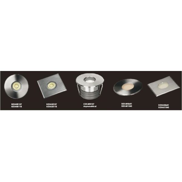 C2XAR0157 C2XAR0118 Recessed LED Inground Garden Lights with Clips , Waterproof Underground LED Wooden Flool Lights