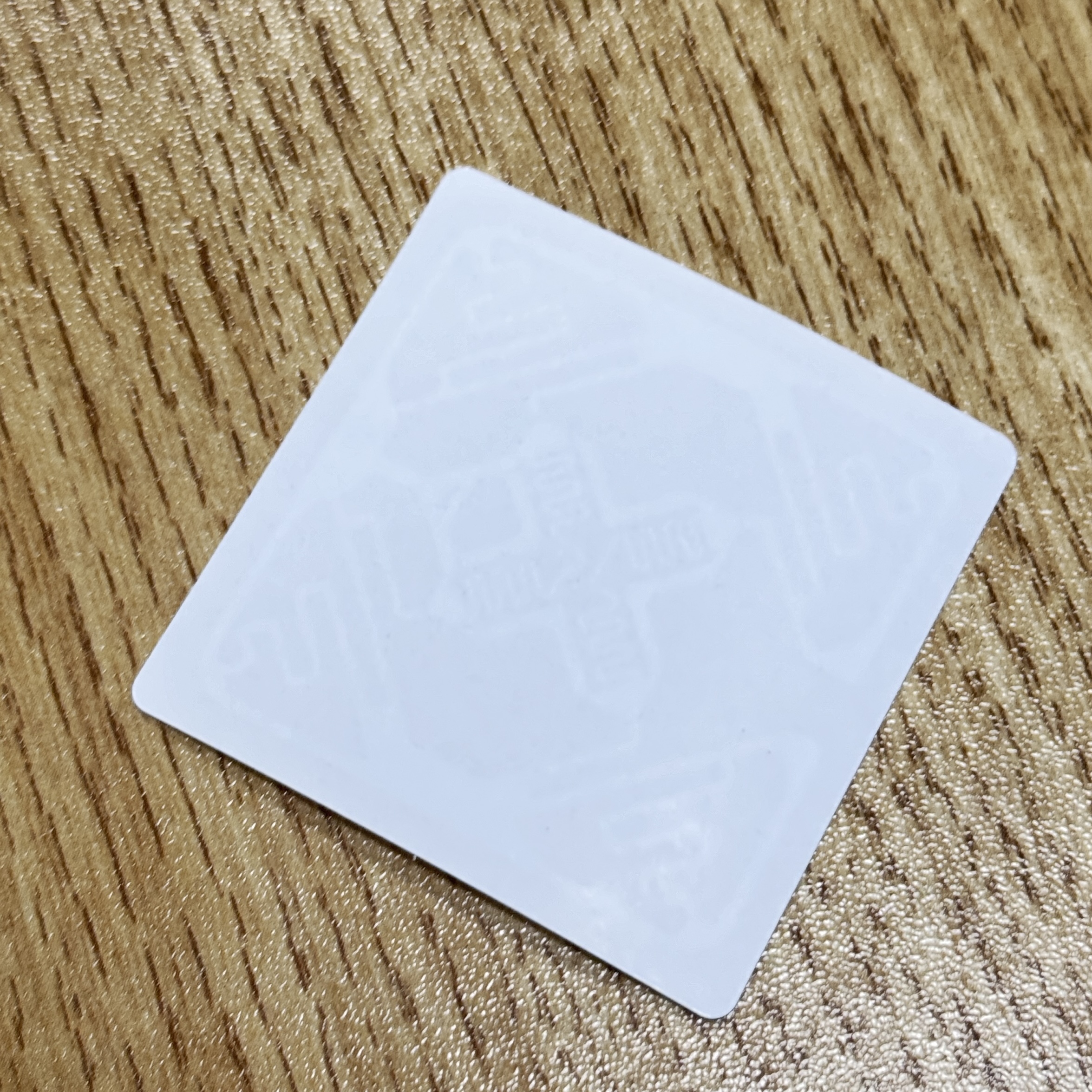 RFID Soft Security Tags 50 X 50mm Square Silver Roll Customizable Chip Code