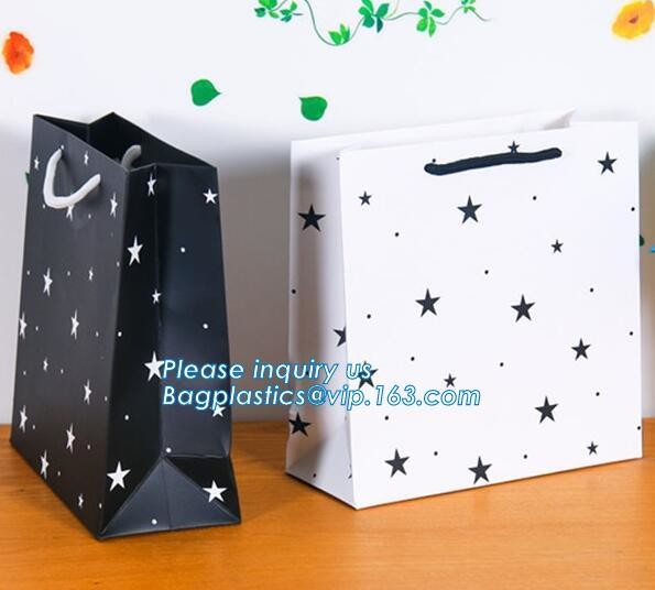 Fashion Custom Printing Luxury Gift Shopping Carrier Paper Bag With Your Own Logo Print,strong twisted handle black leat