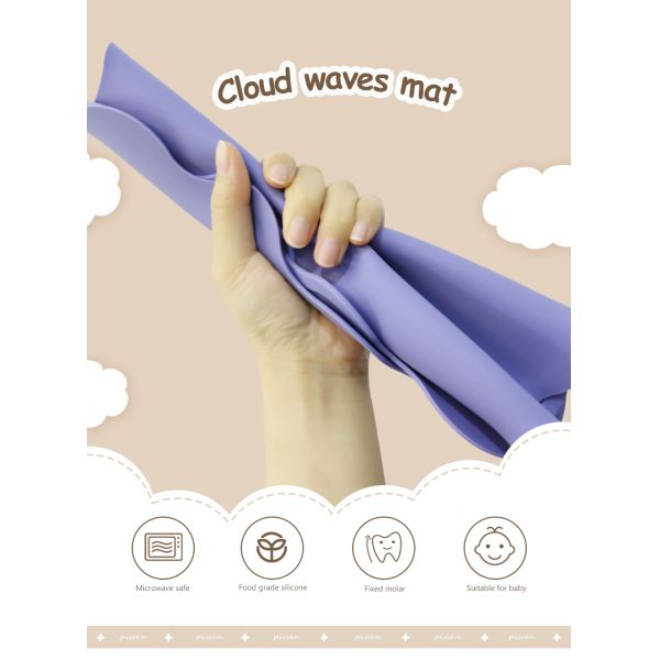 Cat Face Kids Silicone Placemat , Silicone Dining Table Mat Heat Resistant Waterproof feeding mat