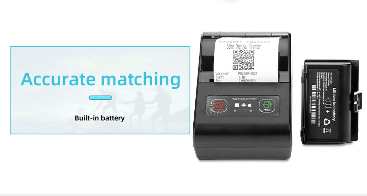 Max. Resolution 203 Dots/line 58mm Wireless Thermal Printer for Taxi Bill Dispensing