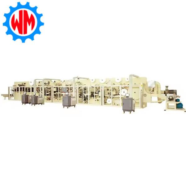 Quality PLC Control Automatic Sanitary Napkin Production Machine 380 V 3 Phase for sale