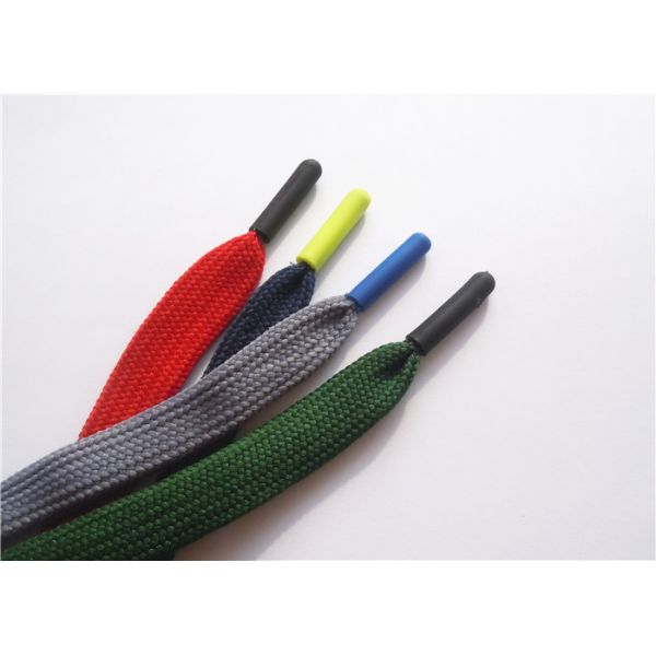 Custom Print Nylon Polyester Flat Shoe Laces With Plastic Tip