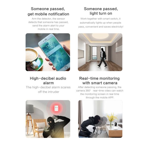 China Supplier Wifi Pir Detector Motion Sensor Work With Google Alexa