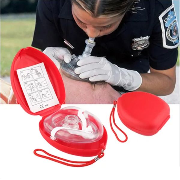 Pocket Replacement One Way Valve Cpr Mask Emergency With Hard Case