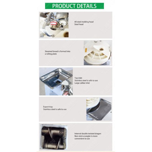 Steamed Bread Pizza Chapati Bread Dough Divider Rounder Making Machine