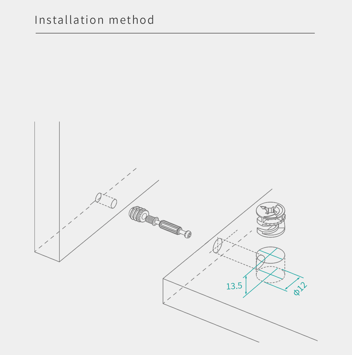 furniture connector cam fitting