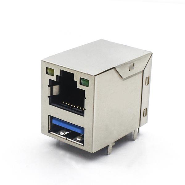 Quality USB3.0 RJ45 USB Connectors / Rj45 Modular Plug Right Angle Orientation for sale