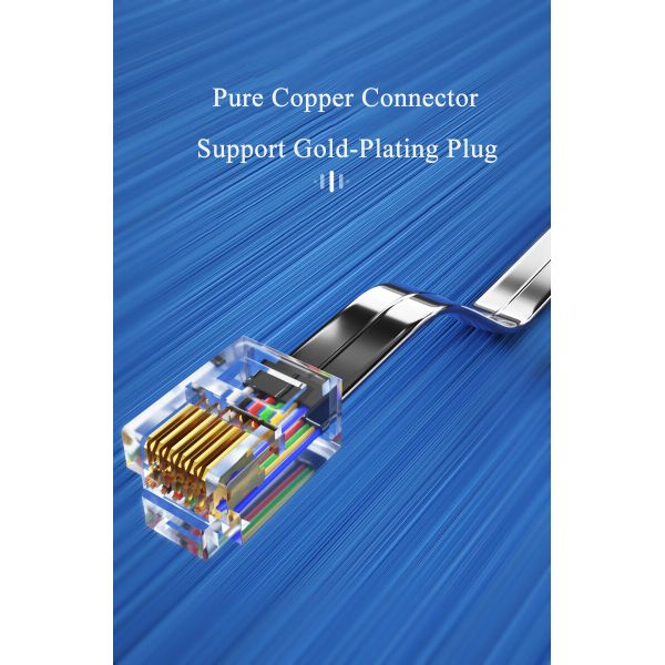 6 Core Pure Copper Flat Cable RJ12 Double-headed 6-core Telephone Cable