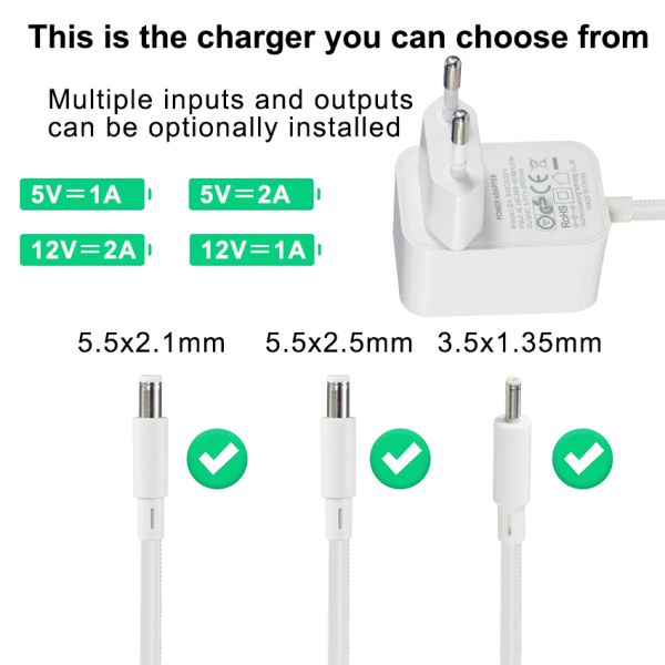 5V 1A 2A 3A EU Plug AC to DC Power Supply Adapter