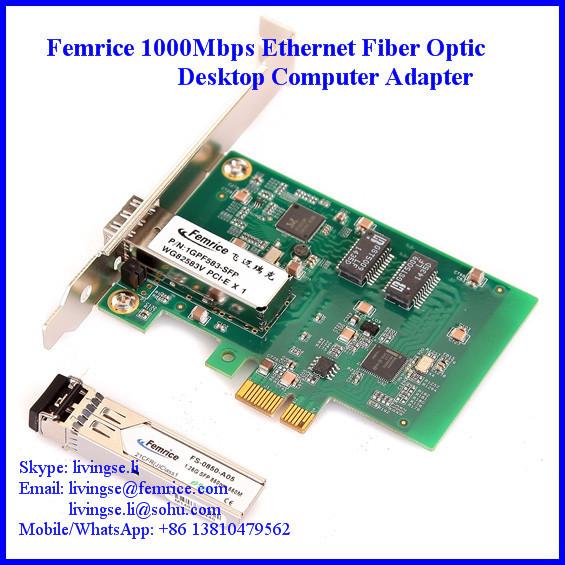 Quality PCIe x1 Desktop PC Network Interface Cards, Single Port GbE (SFP) Network Adapter for sale