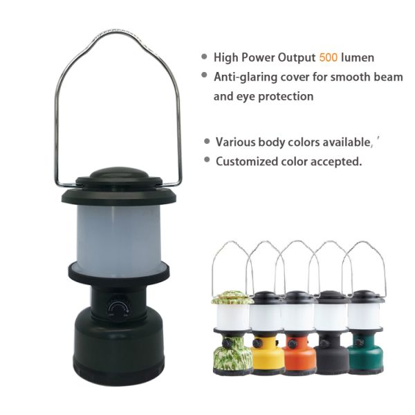 3 AA 18650 Battery Powered LED Camping Lamp