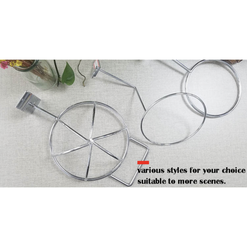 Chrome plated wire hat/ball display rack hook-h00004