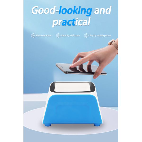 USB QR Code Scanner Desktop LED Table Top Scanners Customized