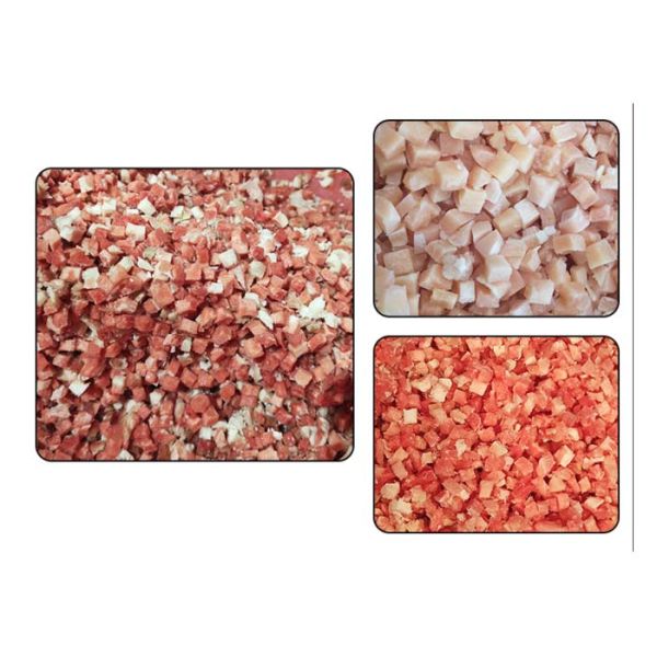 Three Dimension Frozen Meat Dicer Cube Cutting Machine 800KG/H For Meat Processing Industry