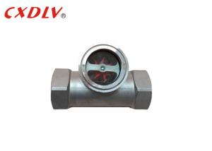 China Visual Flow Indication Thread High Temp Sight Glass With Spinners And Flap wholesale