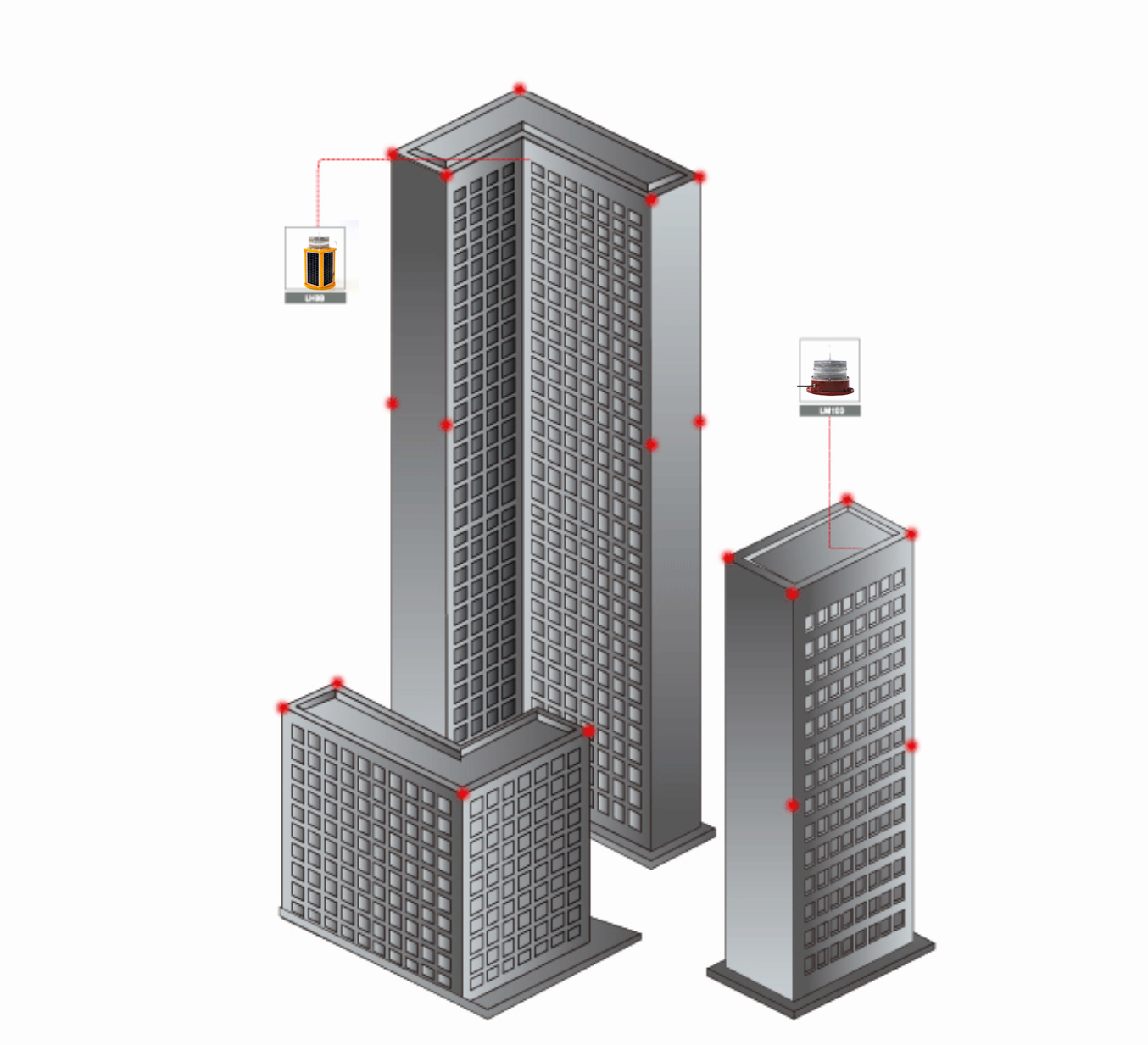 OL32D Building Obstruction Light Low Intensity Double Obstruction Light