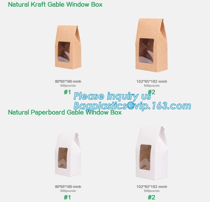 kraft paper sandwich box with window ,triangle sandwich box for packaging,Cardboard Box With Clear Window Burger Sandwic