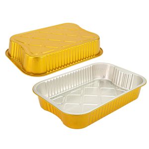 Customizable Disposable bowl made of aluminum foil 2200ml capacity and