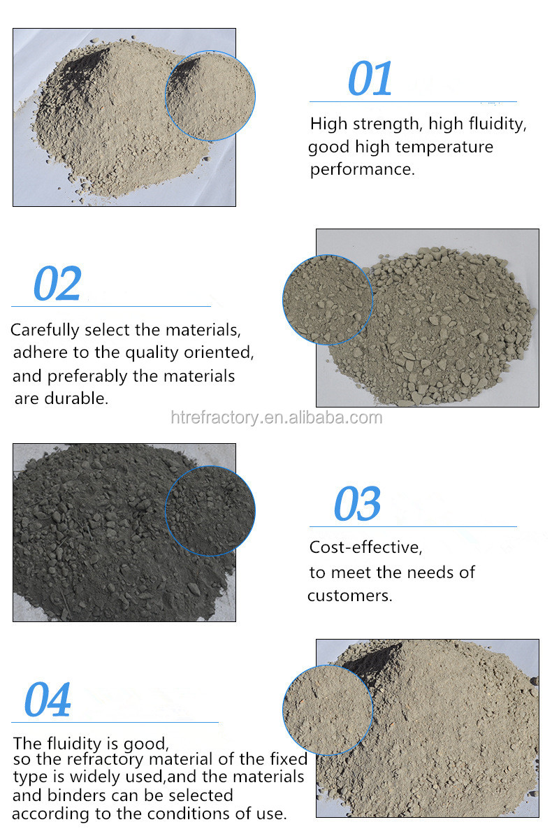 Ultra Low Cement Castable in Light Grey Color with and CrO Content % 0