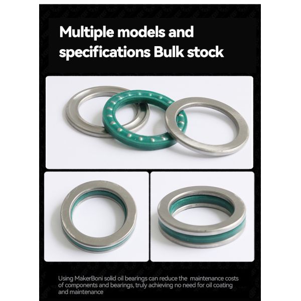 High Quality Thrust Ball Solid Oil Bearings High Load Capacity Molded-oil bearing