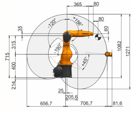 IP54 Used Kuka Robot With Gripper For Pick And Place Robot Arm