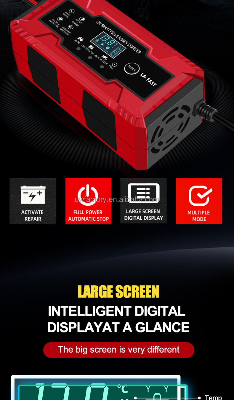 12V 8a 10a 15a 20a Intelligent Car Battery Charger Portable Supply Support OEM Fast Charging Speed OEM/ODM OEM Orders