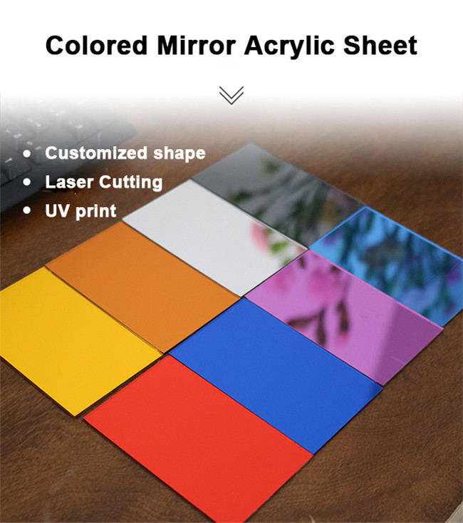 Rose Gold 1.2g/Cm3 5mm 4x8 Acrylic Mirror Sheet
