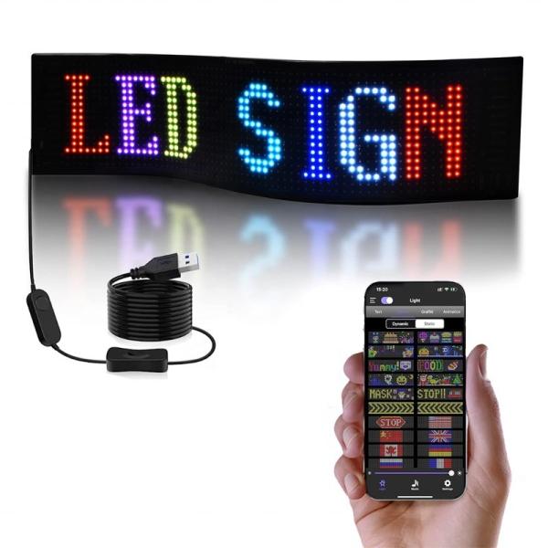 Quality Flexible USB Programmable LED Matrix Panel Colorful Display for Indoor Advertising for sale