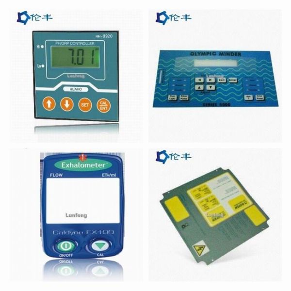 LED LCD Control Panel Graphic Overlays Polydome Button Industrial Control Panels