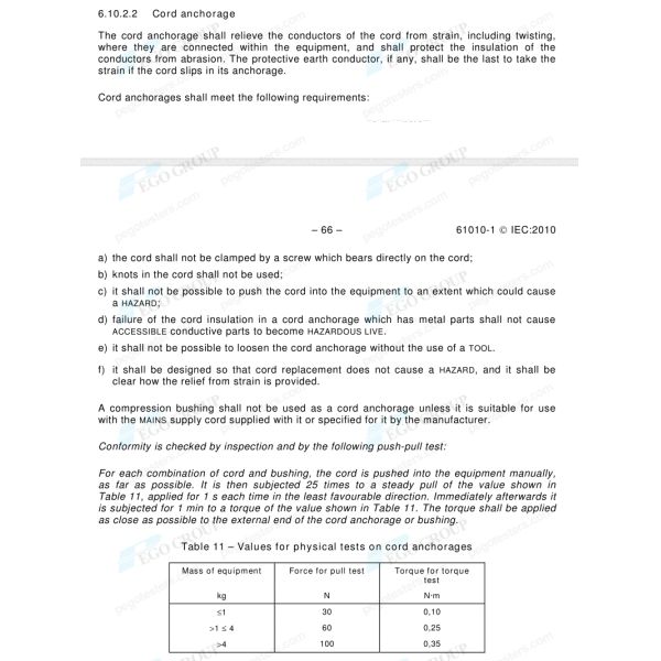 IEC61010-1 Clause 10.2.2 Electrical Testing Equipment Cord Anchorage Push-pull and Torque Tester