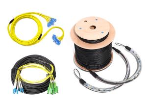 Breakout Preterminated Optical Fiber Patch Cord UL Fiber Cable Assemblies
