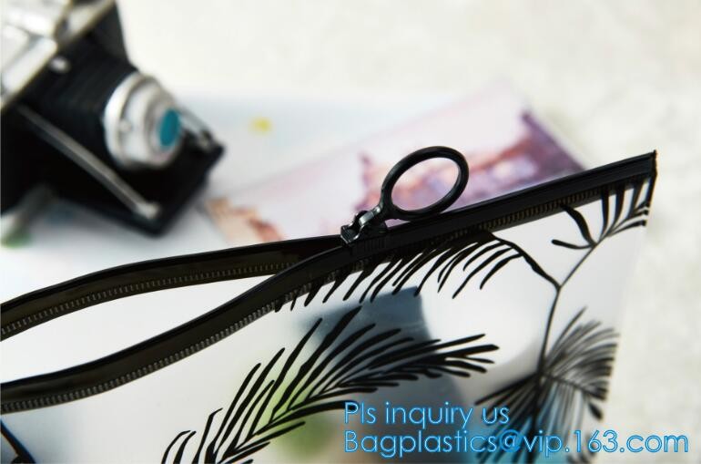 Custom waterproof pvc slider zipper wet bikini bag, zipper lock slider bag/resealable pvc slider zip poly bag, resealabl