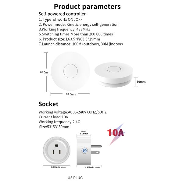 SIXWGH Wireless Electrical Outlet Switch Remote Control Power Plug OEM ODM