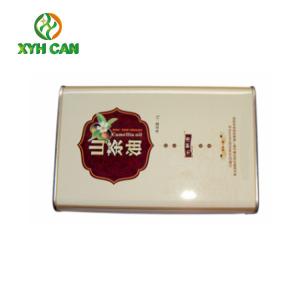 China Rectangular Tin Containers With Lid Glossy Lamination Printing wholesale