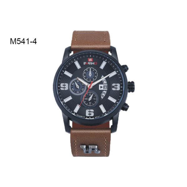 Men's Quartz Watch Fashion Casual Dial Clock Leather Wrist Watch M541