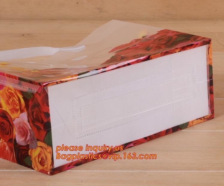 Promotional customized high quality soft loop plastic cloth bag,manufacturer custom soft loop handle polyethylene PE pla