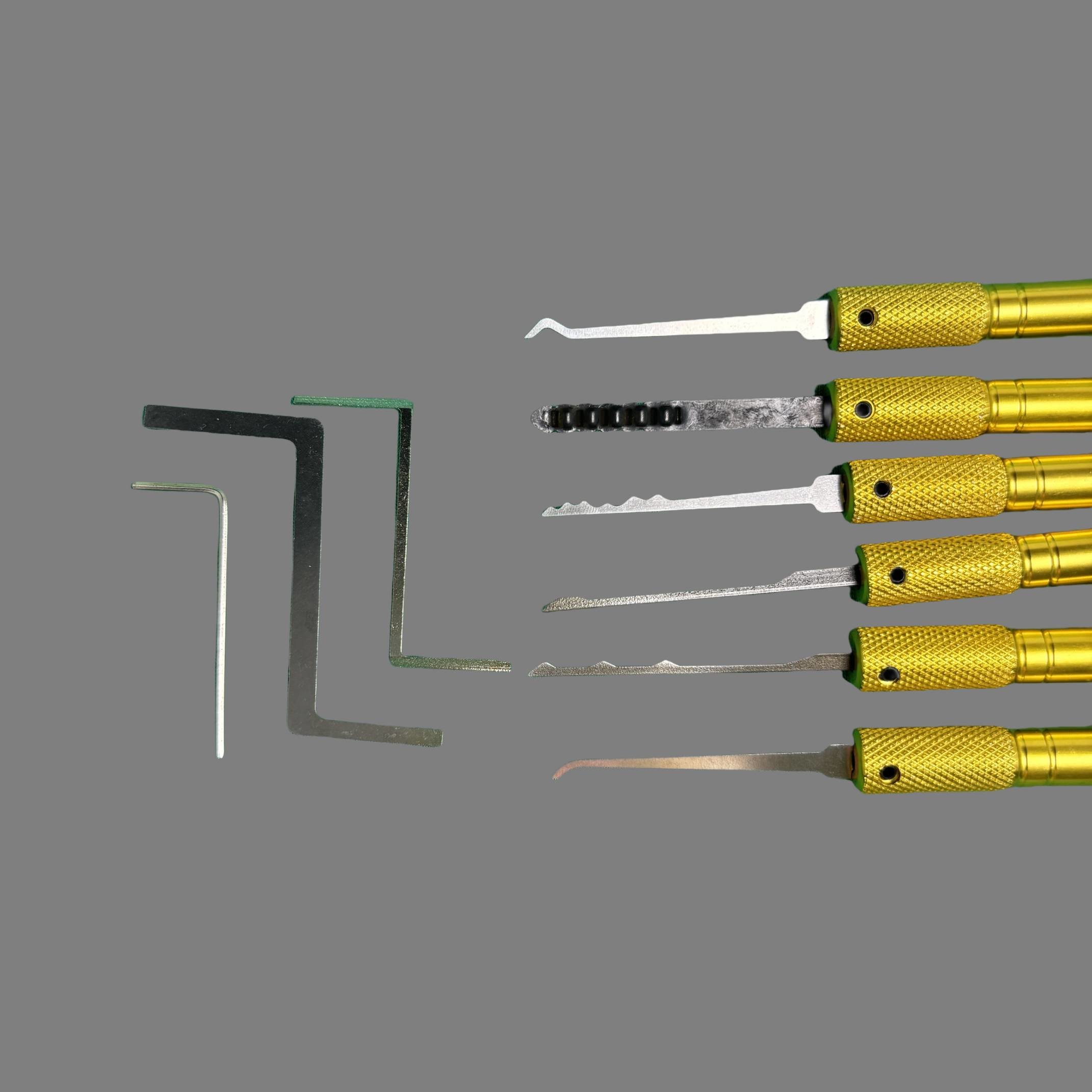 6pcs Locksmithing Tools Compact Padlock Picking Tools With Padlock