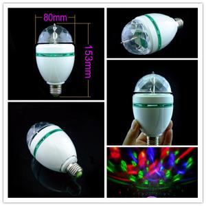Led E27 3W Stage Lights Crystal Magic Ball Rotating RGB LED Light Bar For Party Disco DJ
