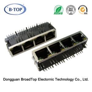 China 1x4 Combo RJ45 Multi Port Jack For Network Interface Cards And Better UTP on sale