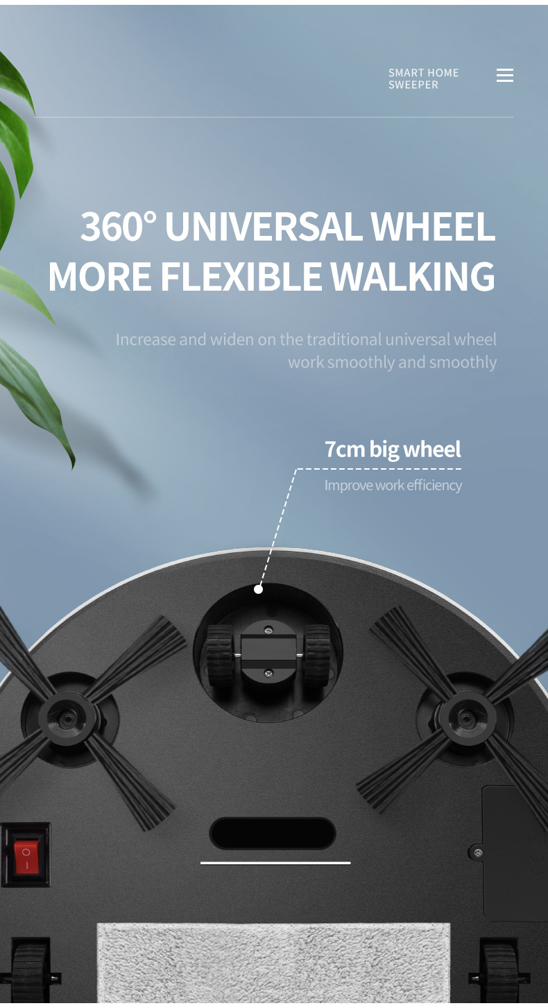 VSLAM Automatic Sweeping Robot 1000PA Brooming And Mopping Robot