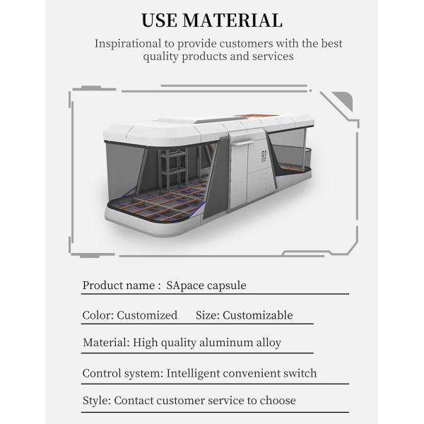 High quality Prefab house camping capsule modular container house modular luxury prefabricated home glass house design