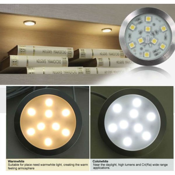 DC12V 3w led puck light for cabinet lighting smd 5050 led cabinet light