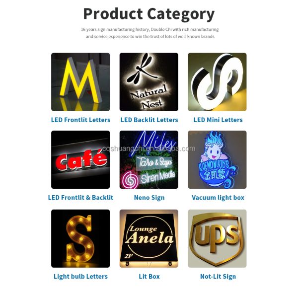 50000 Hours Working Lifetime Customized LED Channel Letters for Outdoor Store Signage