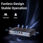 Intel Atom E3940 DDR3L 8GB Industrial PC Dual LAN Dual COM Fanless Mini Computer