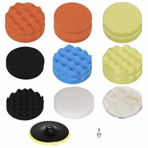 China M10 Drill Adapter Polishing Buffing Pad Auto Car Drill Polisher Buffer Sponge Pads Set on sale
