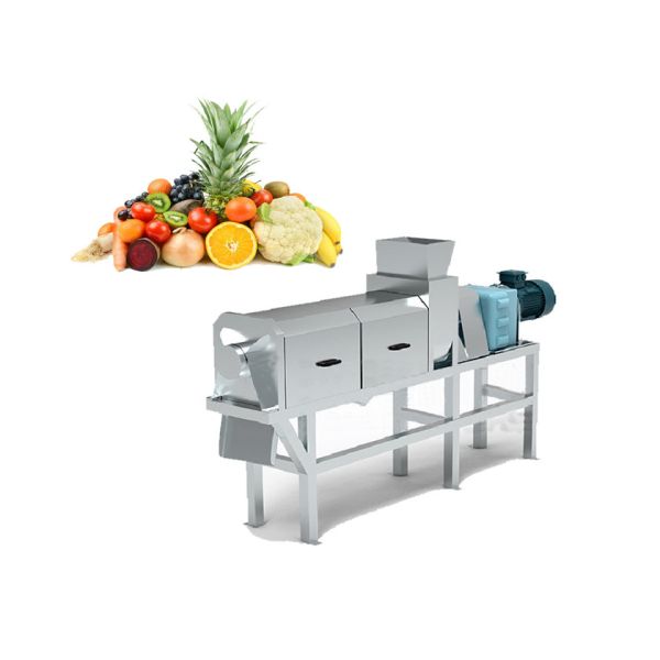 Industrial Automatic Double Screw Berry Pineapple Apple Grape Herb Vegetable Fruit Juice Squeezing Machine