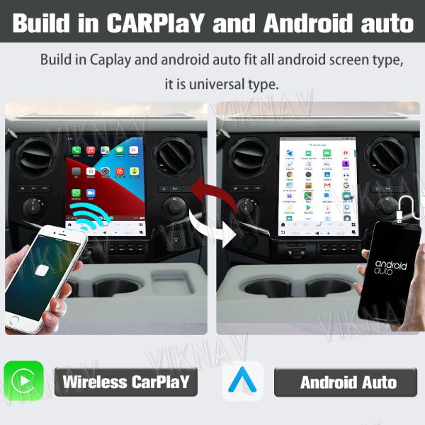 Viknav Car Radio For Ford F250 F350 F450 F650 (2009-2014) 12.1 inch Android 13 Auto Multimedia GPS Navigation Head Unit