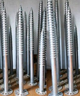 10 Inch Soil Anchor Screws , Hot Dip Galvanized Screw 3-4mm Thickness